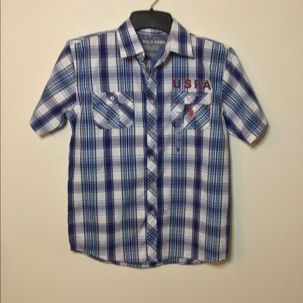 NWT US Polo Association Boys SS button down shirt